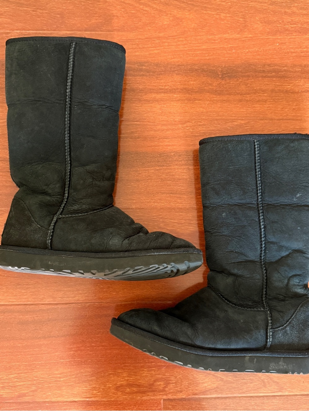 UGG Women's Tall Suede Winter Boots Black 9